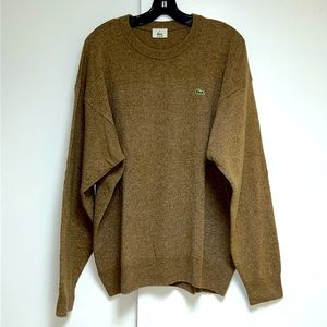 LACOSTE WOOL SWEATER IN LIGHT BROWN